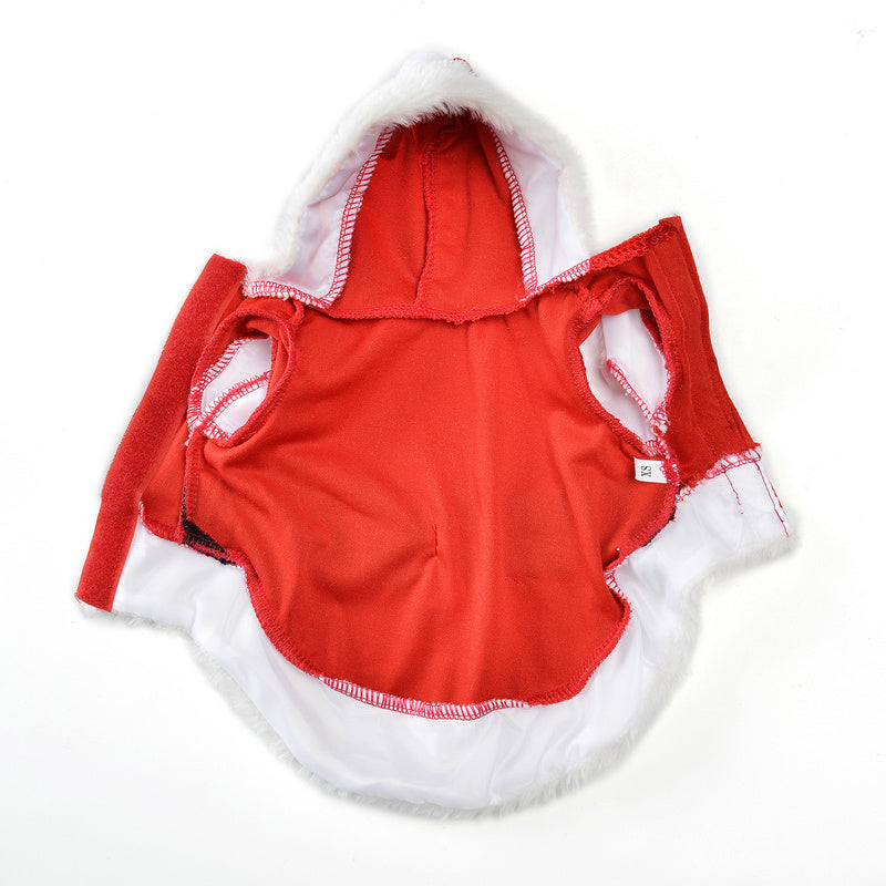 Santa Dog Costumes, Christmas Pet Dog Clothes Winter Hoodie Coat