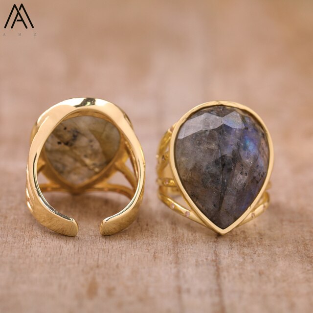 Teardrop Classic Stone Finger Ring