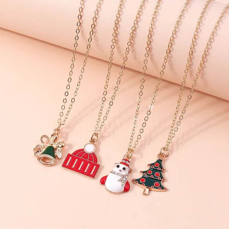 Christmas Necklace Pendants Gifts for Women Trendy Jewelry Set