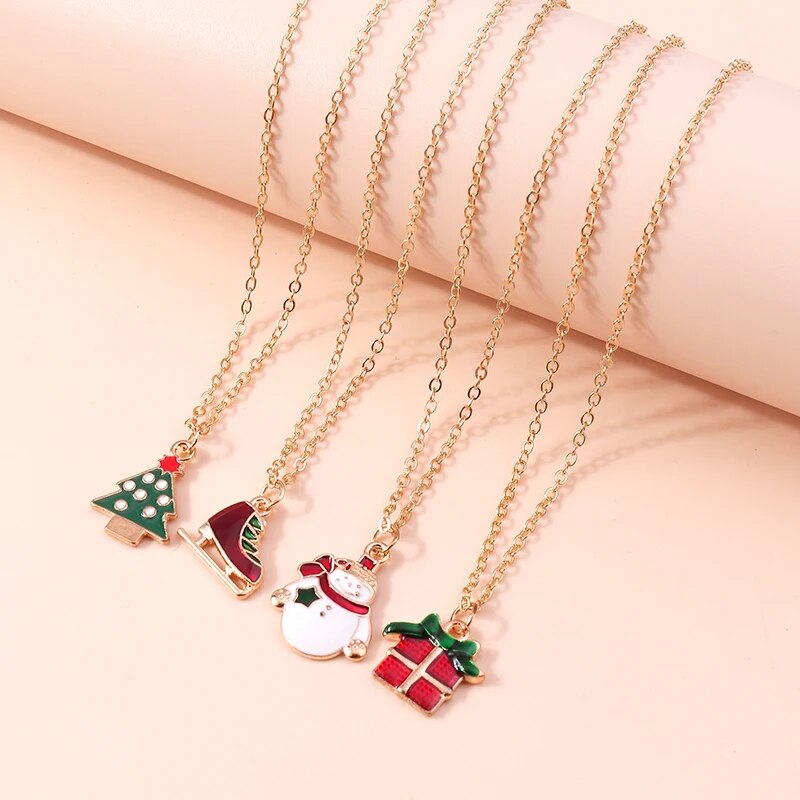 Christmas Necklace Pendants Gifts for Women Trendy Jewelry Set