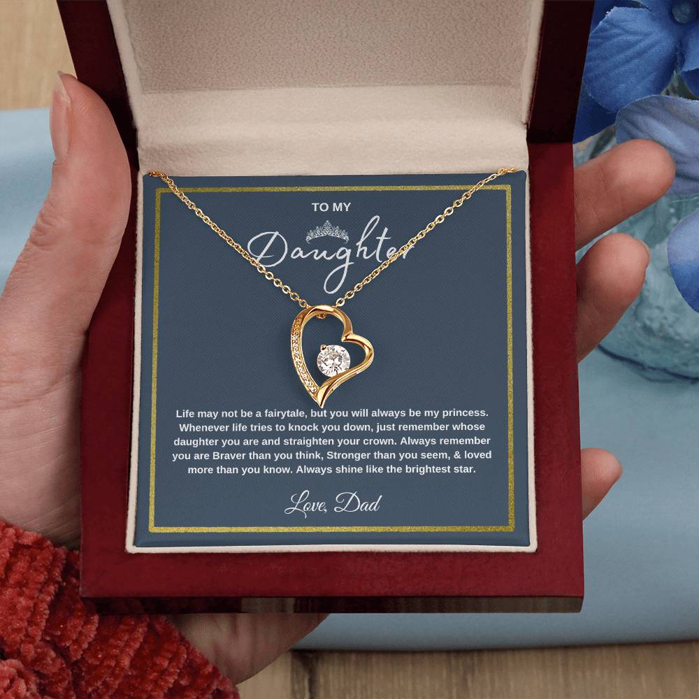 Forever Love Necklace Gift with Message Card for Daughters