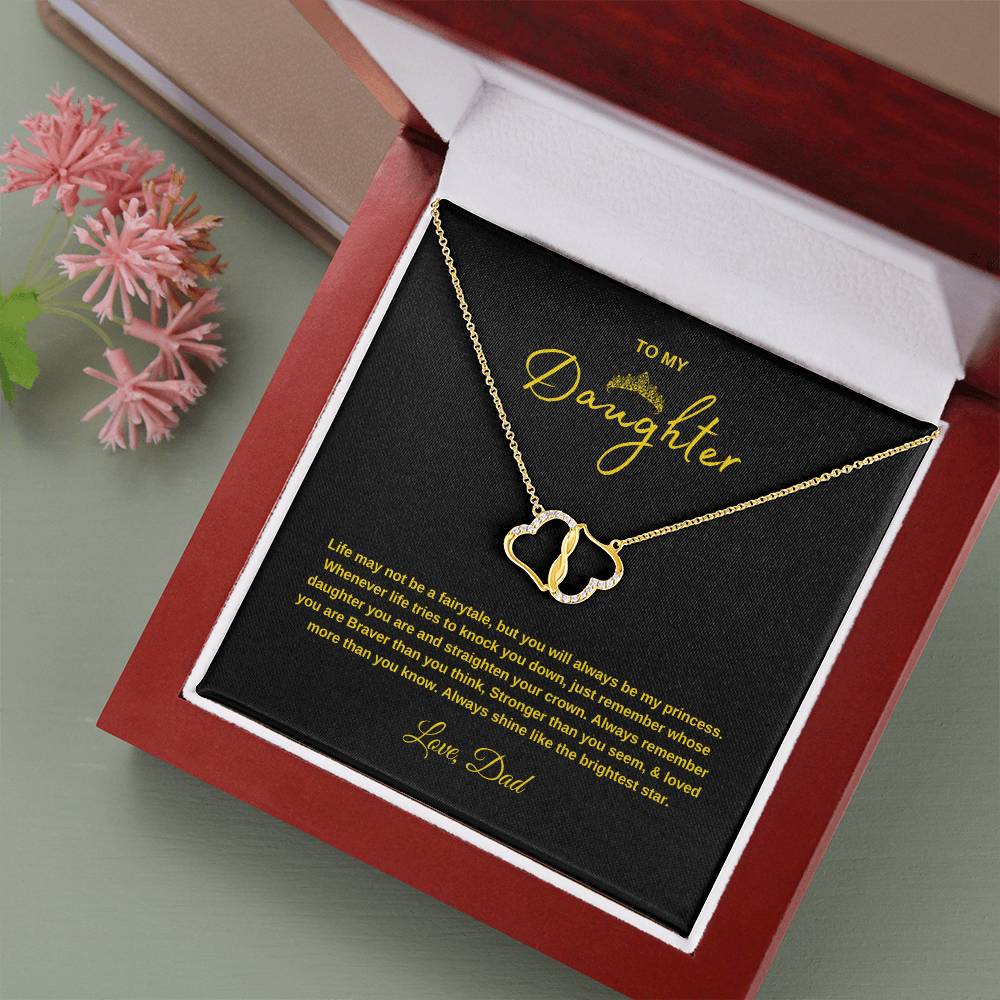 Everlasting Love Necklace Gift with Message Card Gift  for Daughters