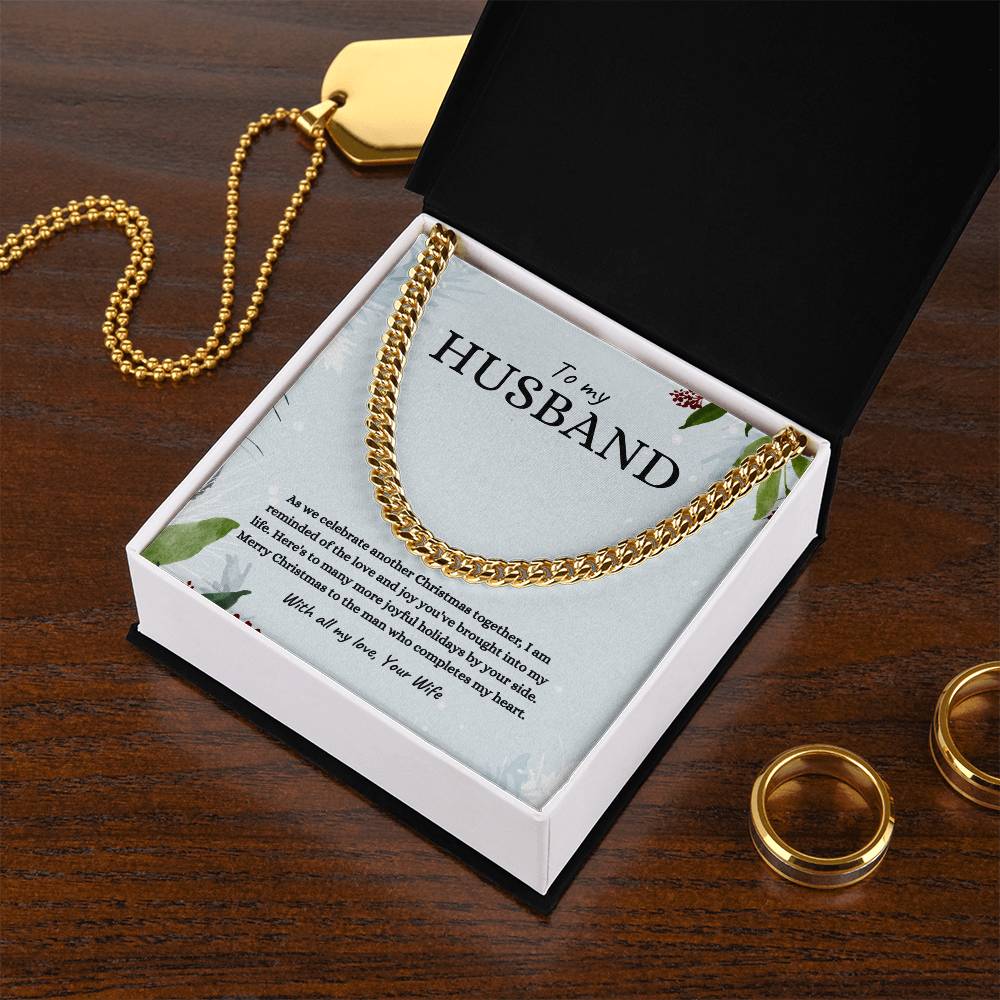 Cuban Link Chain Necklace Gift for Husband