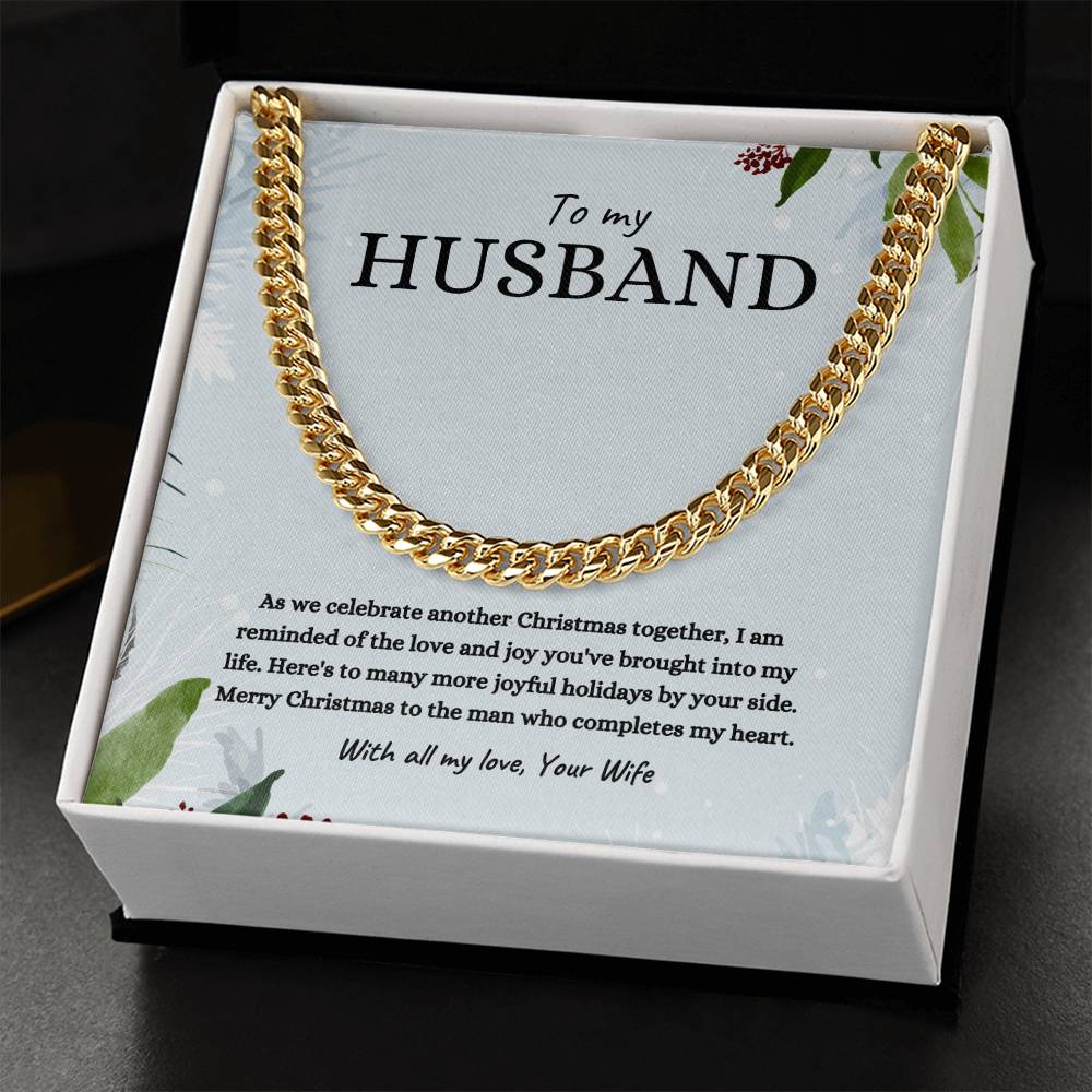 Cuban Link Chain Necklace Gift for Husband