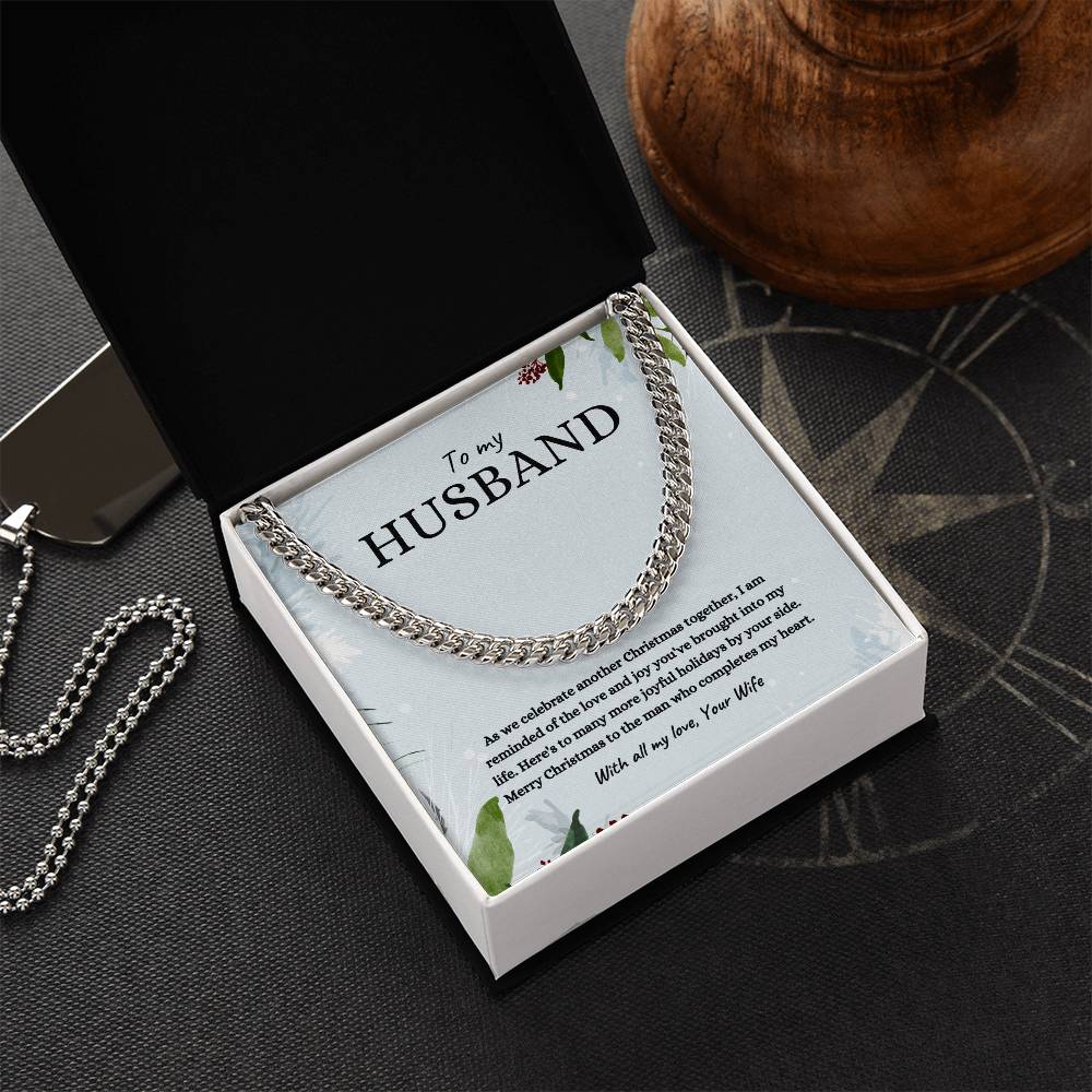 Cuban Link Chain Necklace Gift for Husband