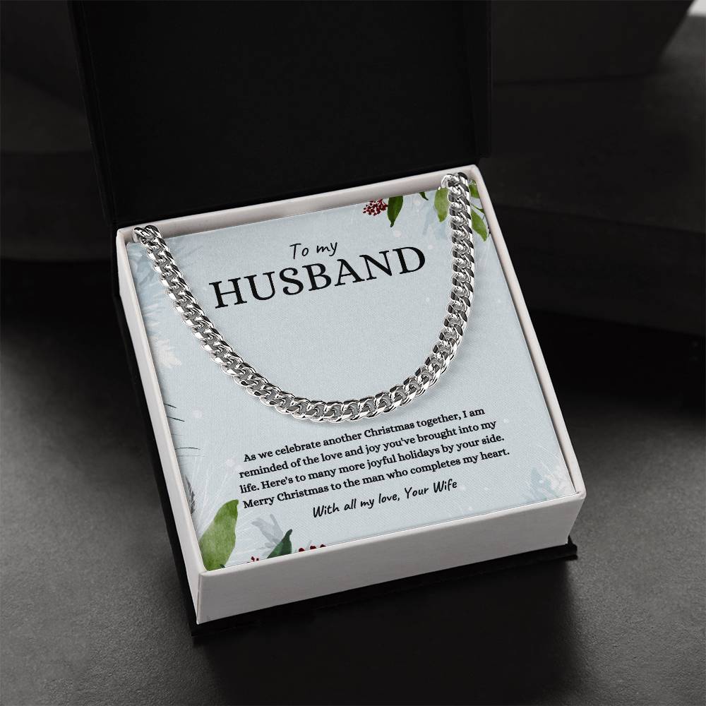 Cuban Link Chain Necklace Gift for Husband