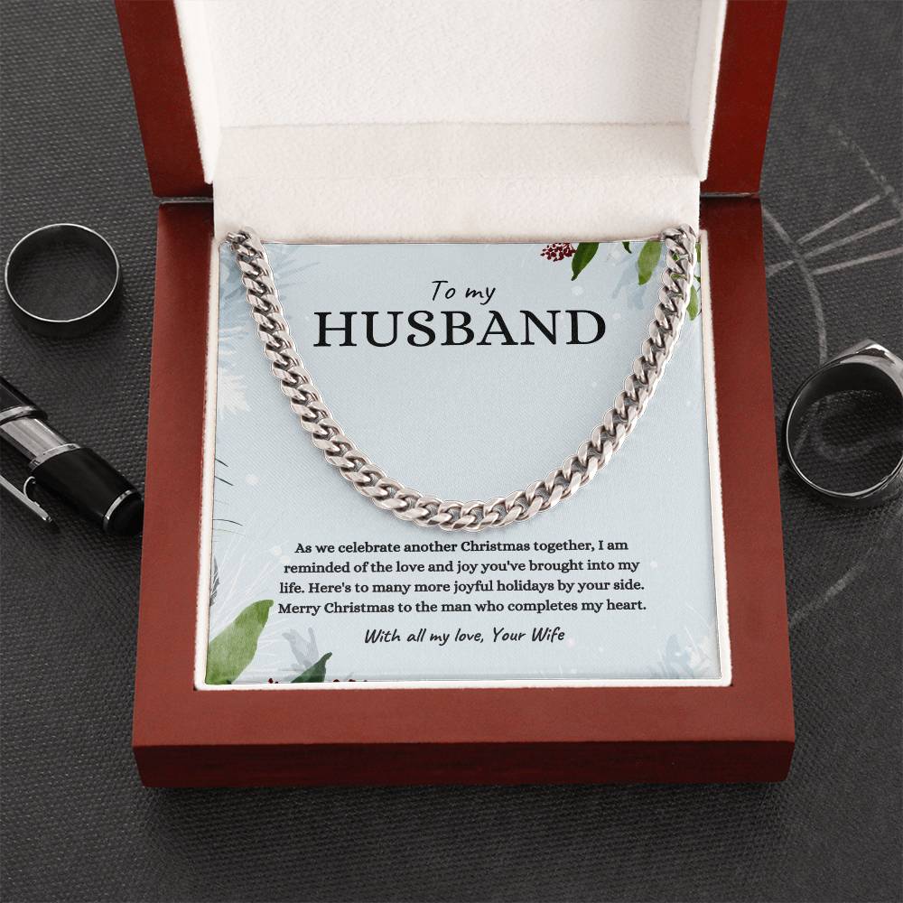 Cuban Link Chain Necklace Gift for Husband