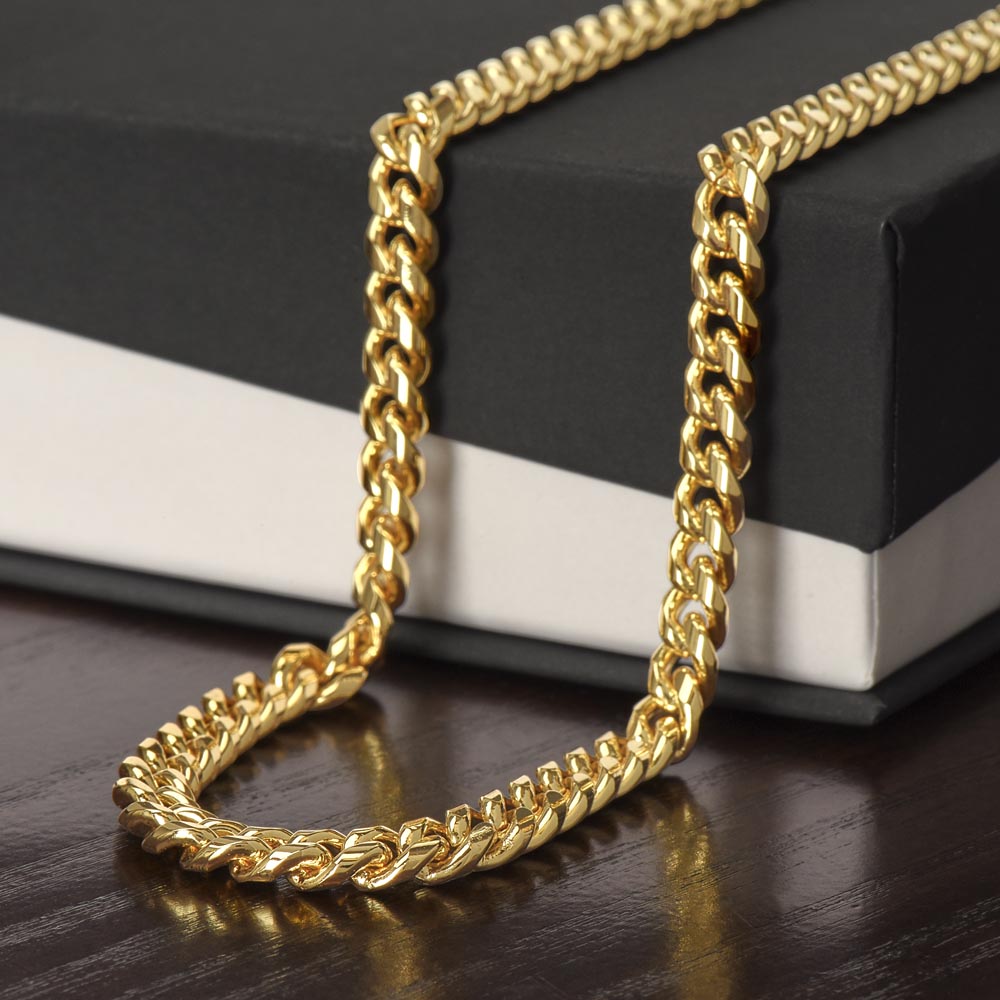 Cuban Link  Necklace with Message Card for Husbands