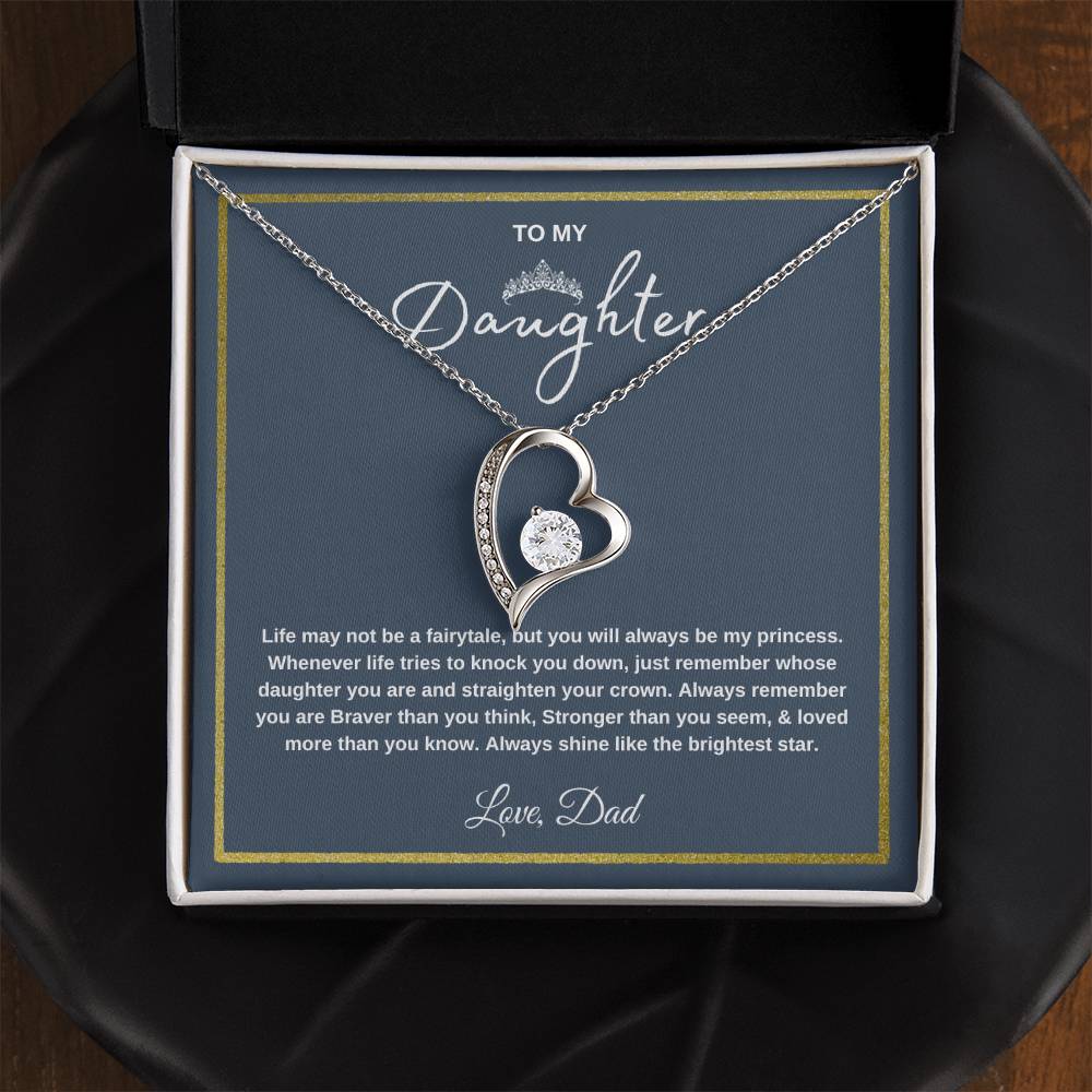 Forever Love Necklace Gift with Message Card for Daughters