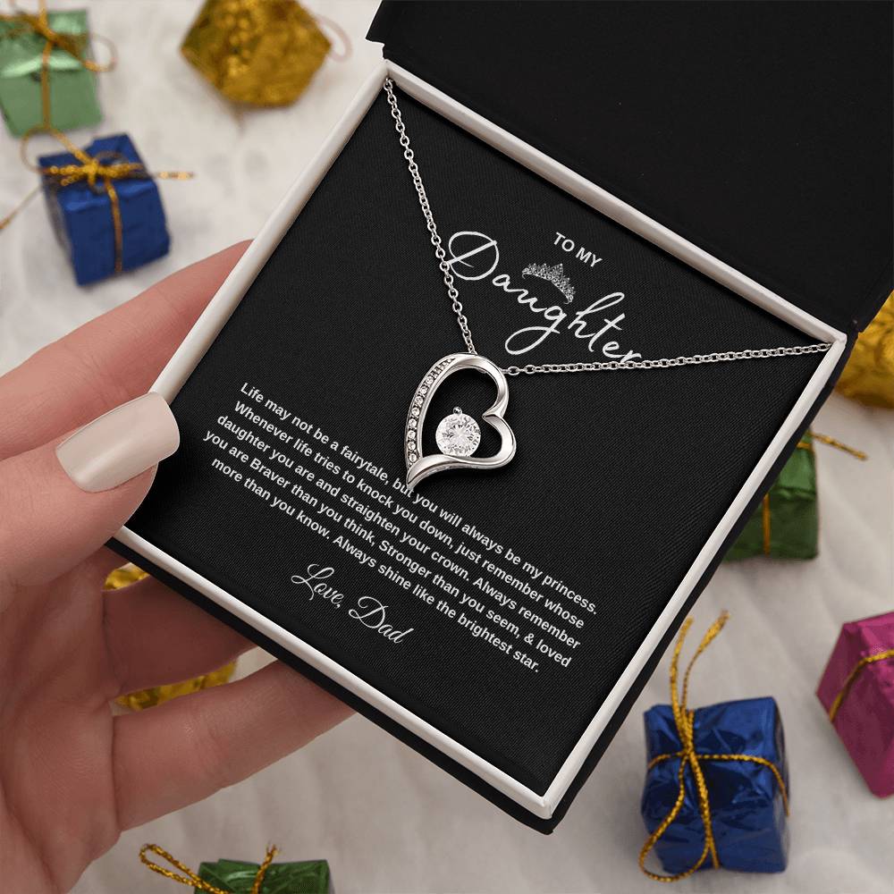 Forever Love Necklace Gift with Message Card Gift for Daughters