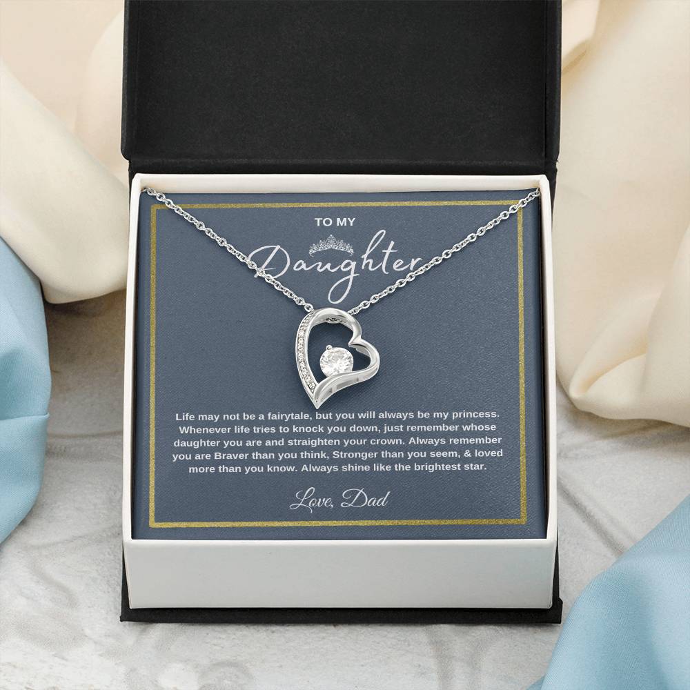 Forever Love Necklace Gift with Message Card for Daughters