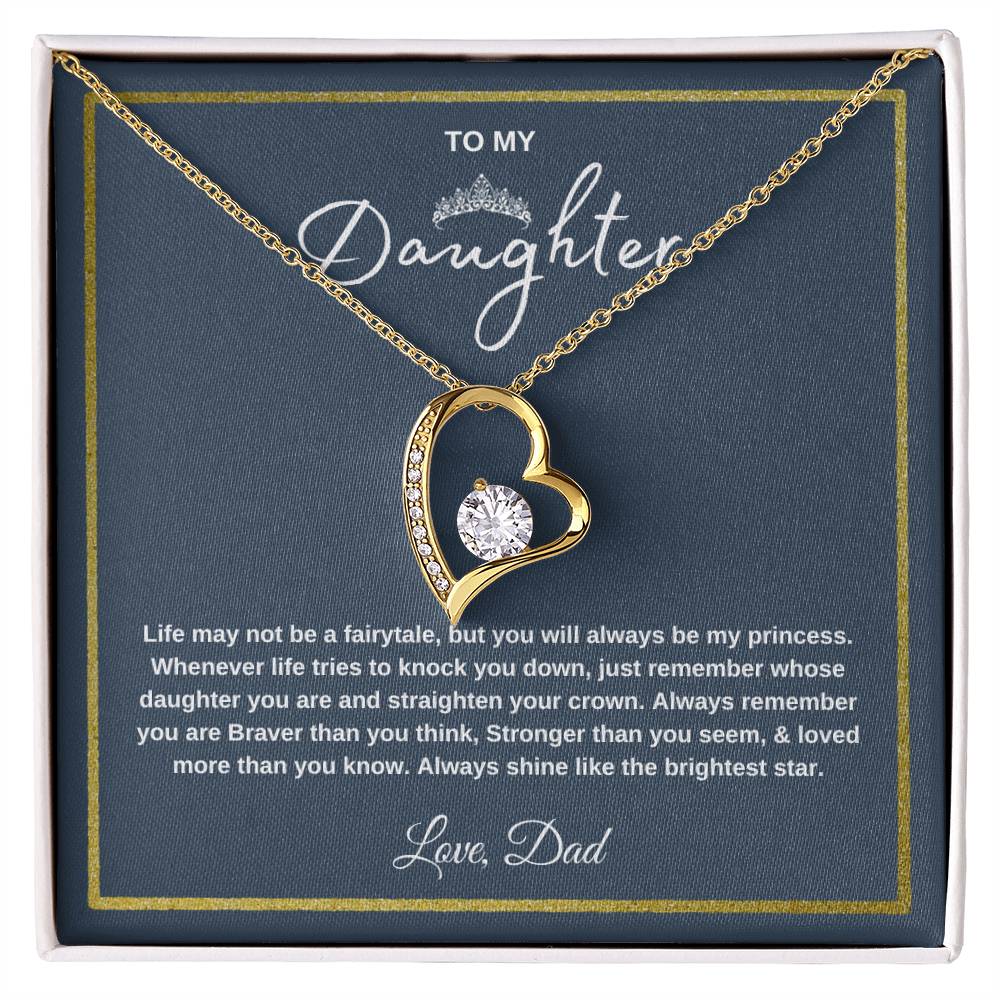 Forever Love Necklace Gift with Message Card for Daughters