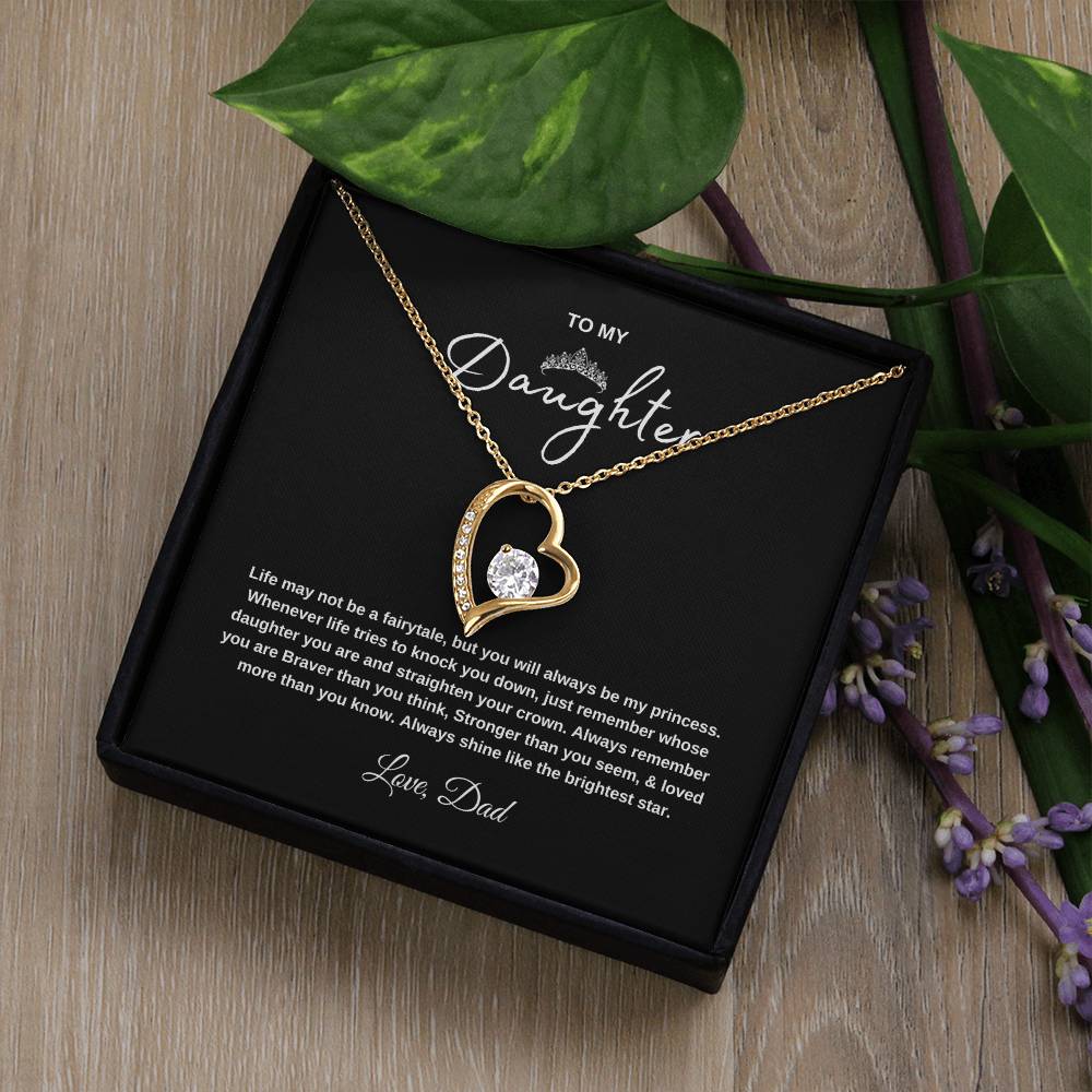 Forever Love Necklace Gift with Message Card Gift for Daughters