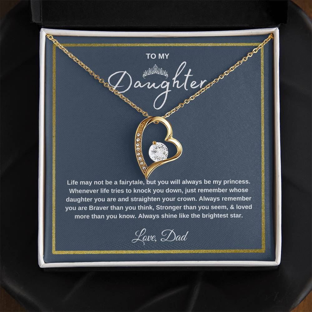 Forever Love Necklace Gift with Message Card for Daughters