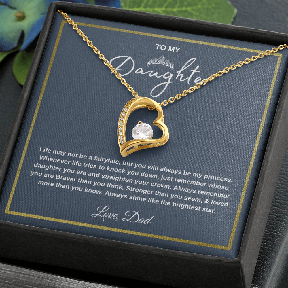 Forever Love Necklace Gift with Message Card for Daughters