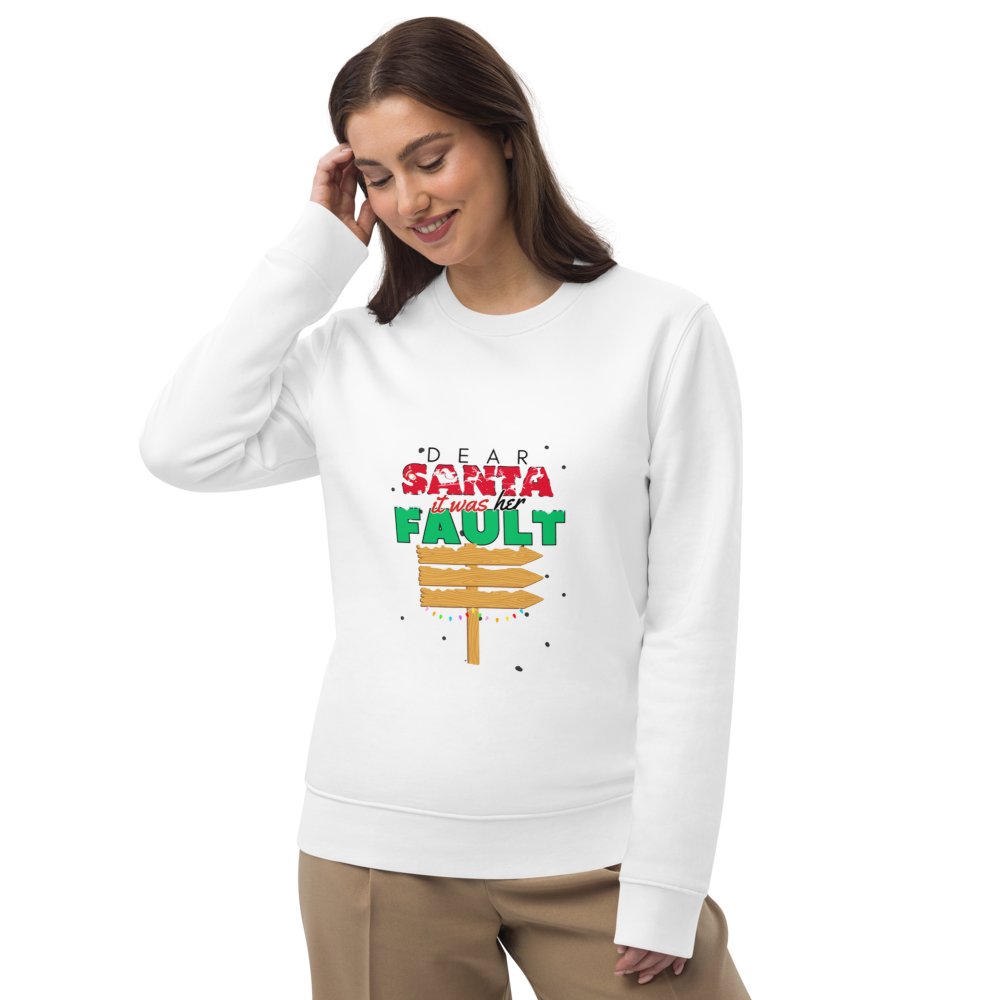 Unisex Eco Sweatshirt Santa Christmas Sweatshirt Gift for Men and Women