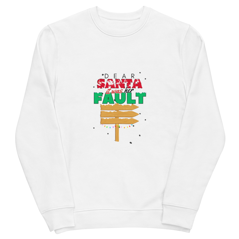 Unisex Eco Sweatshirt Santa Christmas Sweatshirt Gift for Men and Women