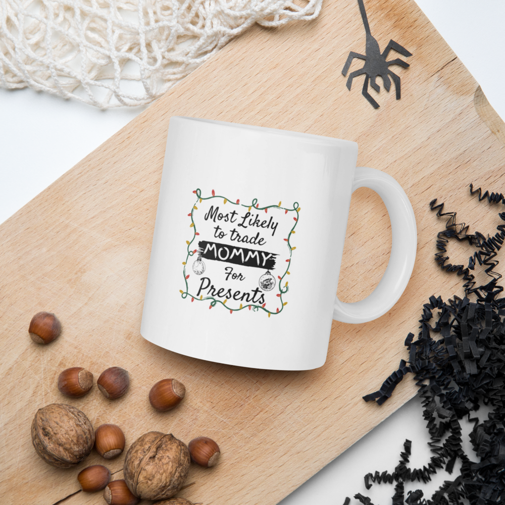 White Glossy Mug - A Perfect Christmas Gift for Mom