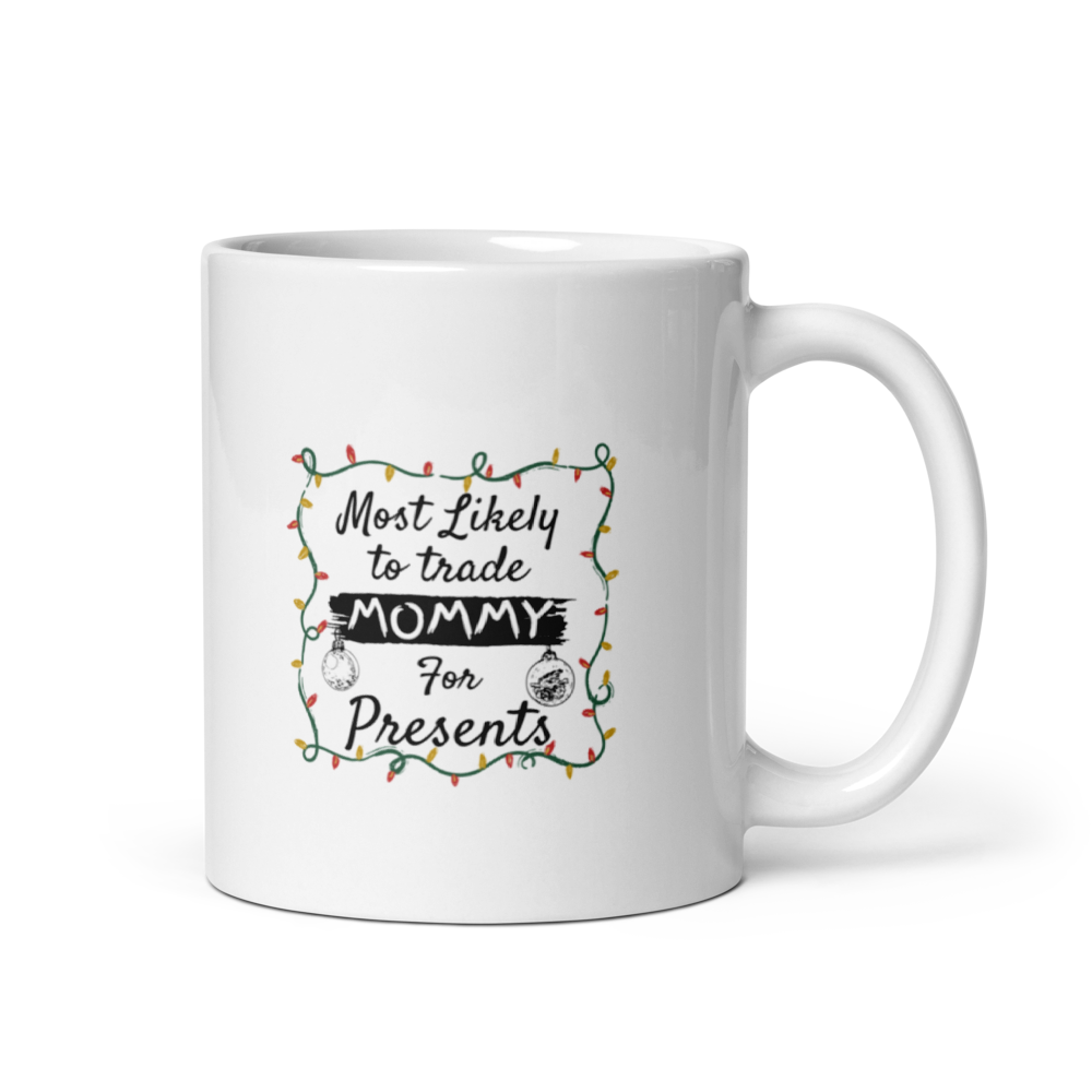 White Glossy Mug - A Perfect Christmas Gift for Mom