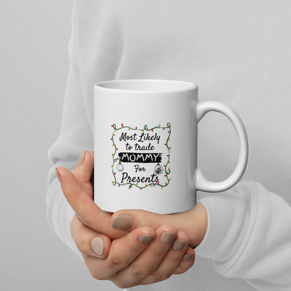 White Glossy Mug - A Perfect Christmas Gift for Mom