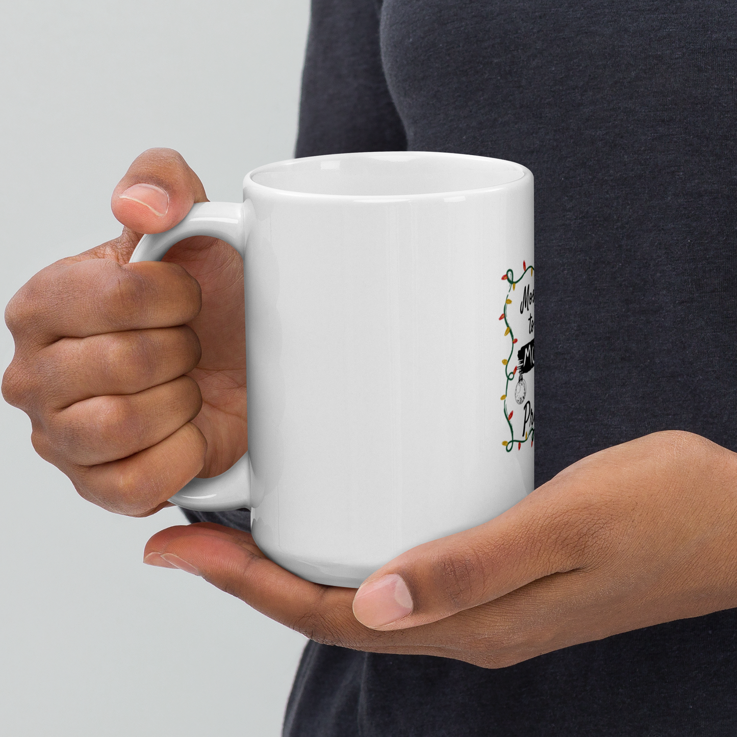 White Glossy Mug - A Perfect Christmas Gift for Mom