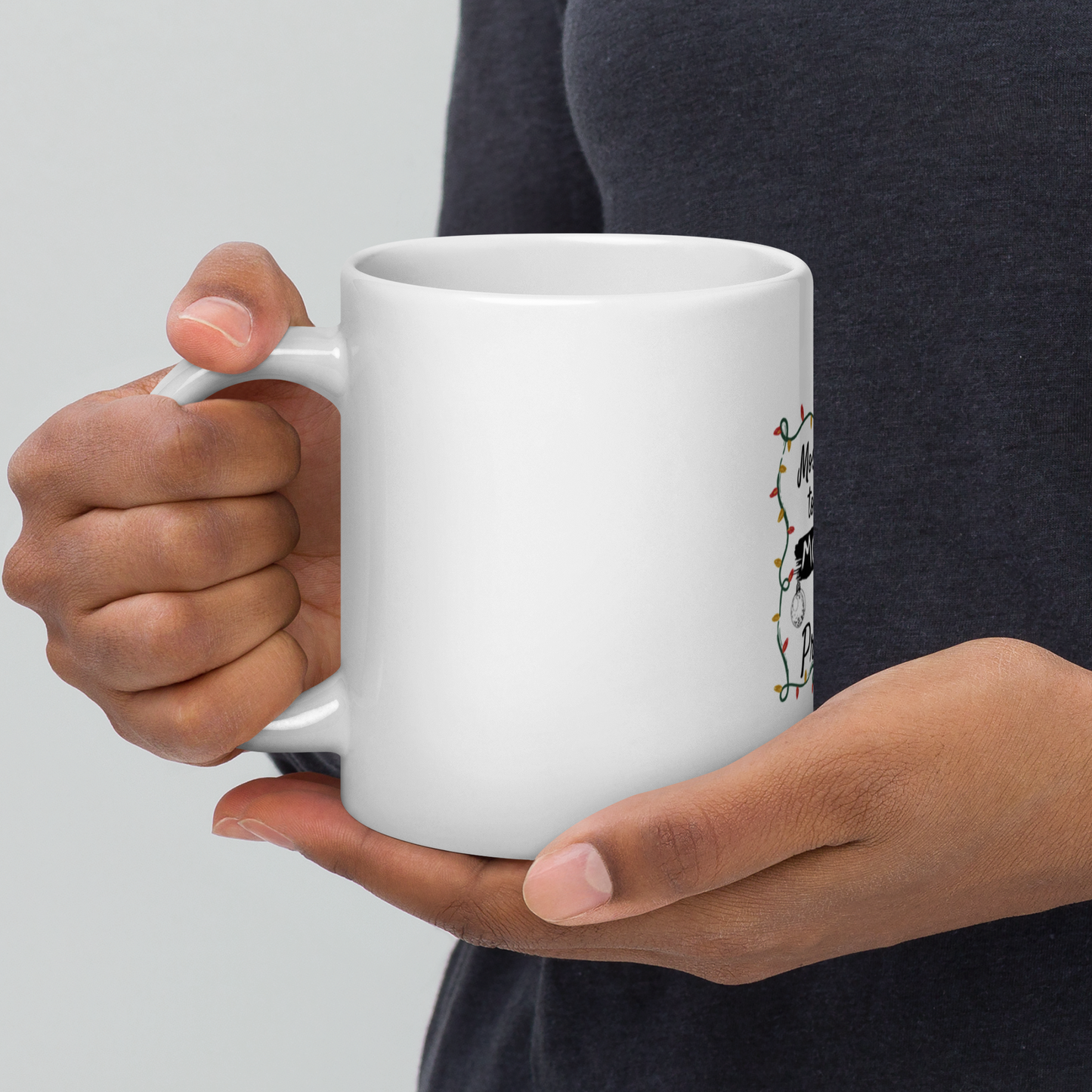 White Glossy Mug - A Perfect Christmas Gift for Mom