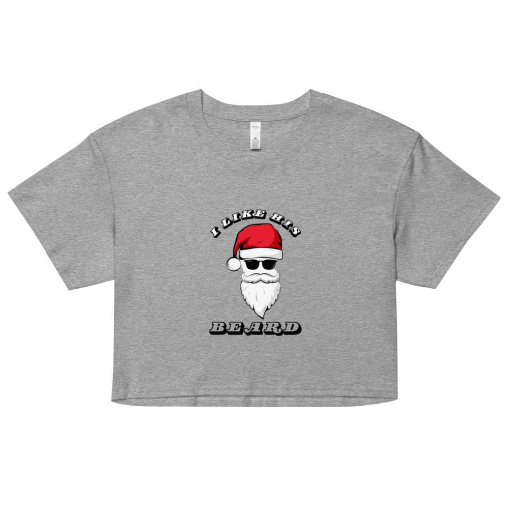 Women’s Crop Top Tee Christmas Santa Tshirt Gift for Women