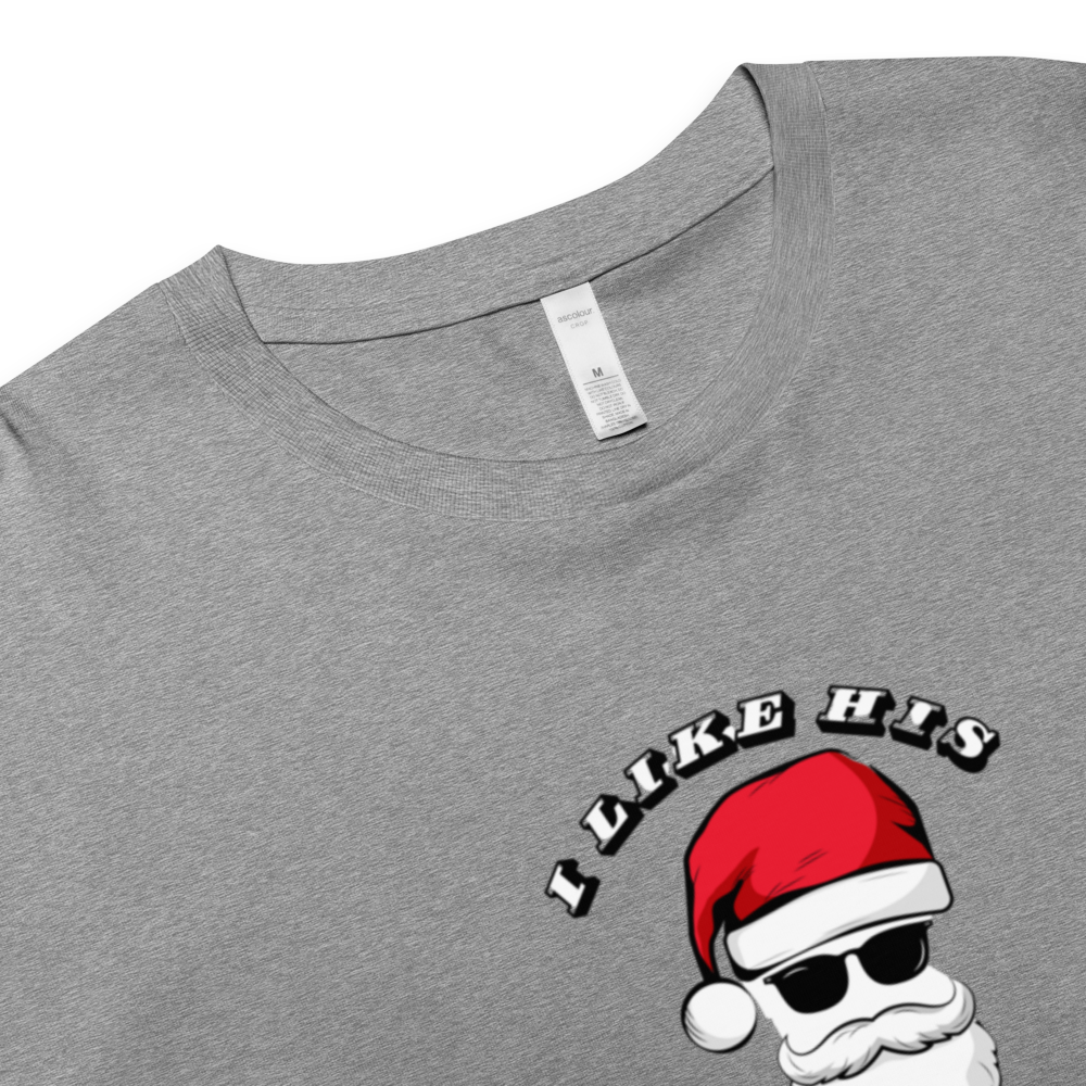 Women’s Crop Top Tee Christmas Santa Tshirt Gift for Women