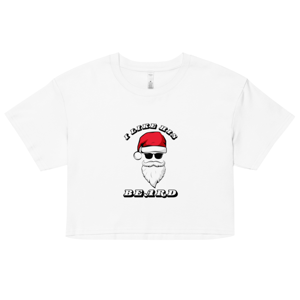 Women’s Crop Top Tee Christmas Santa Tshirt Gift for Women