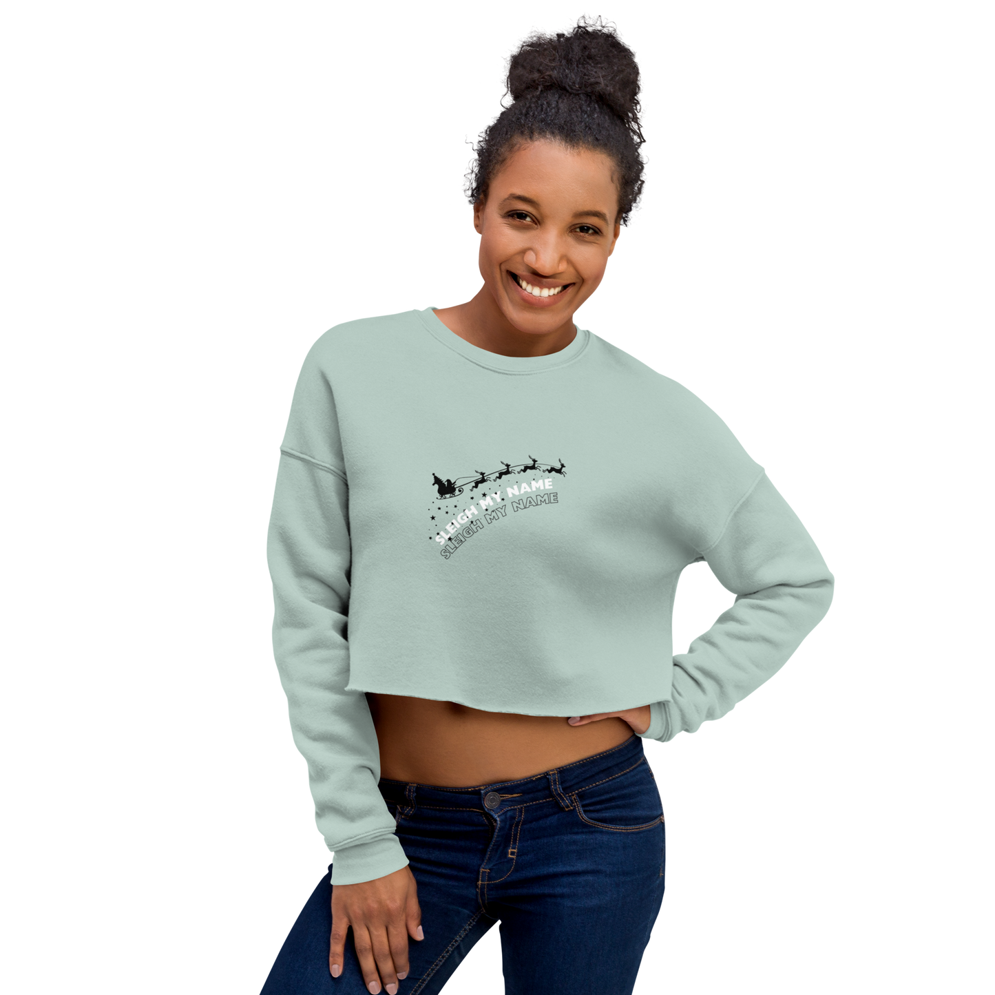 Fleece Crop Top Sweatshirt Christmas Gift for Women