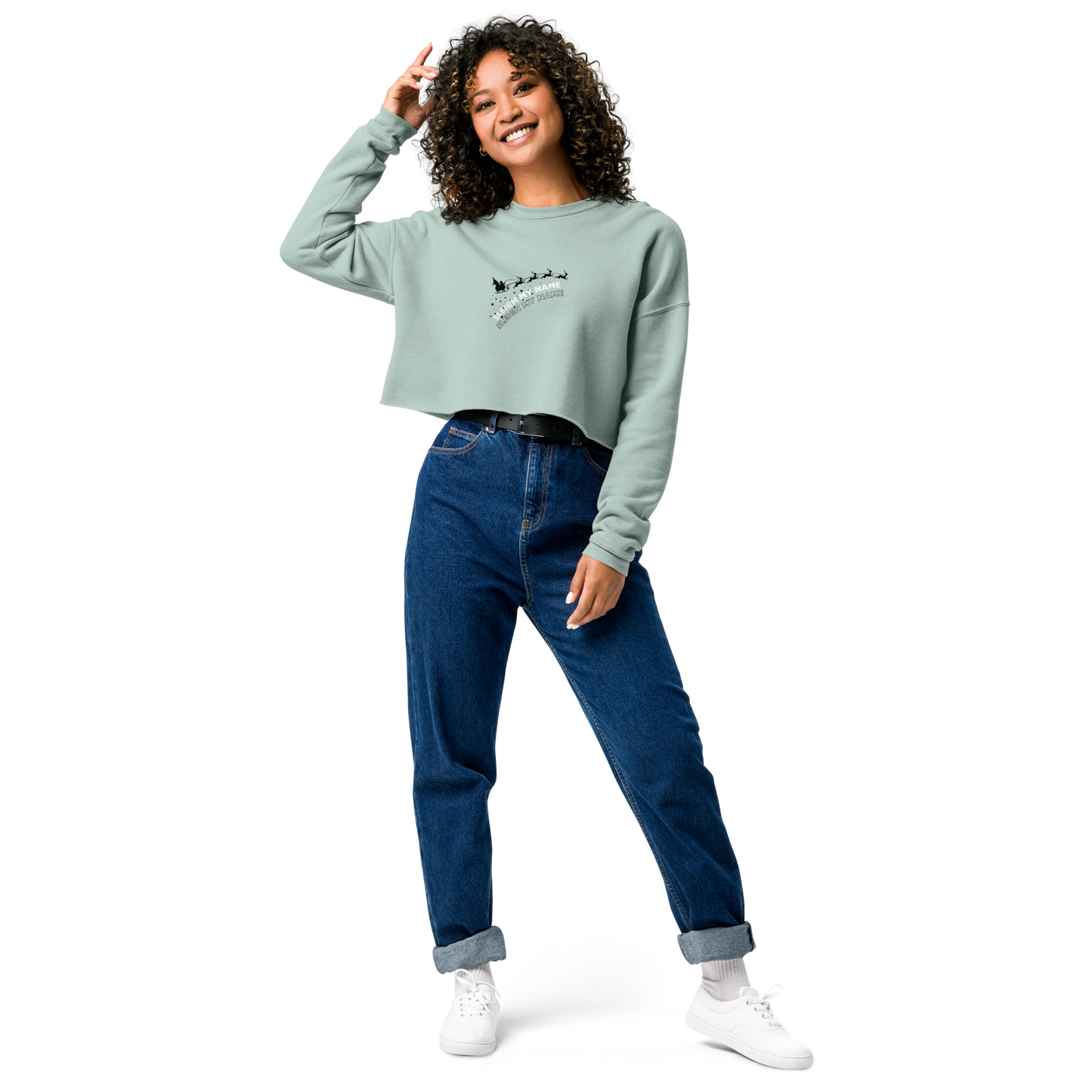 Fleece Crop Top Sweatshirt Christmas Gift for Women