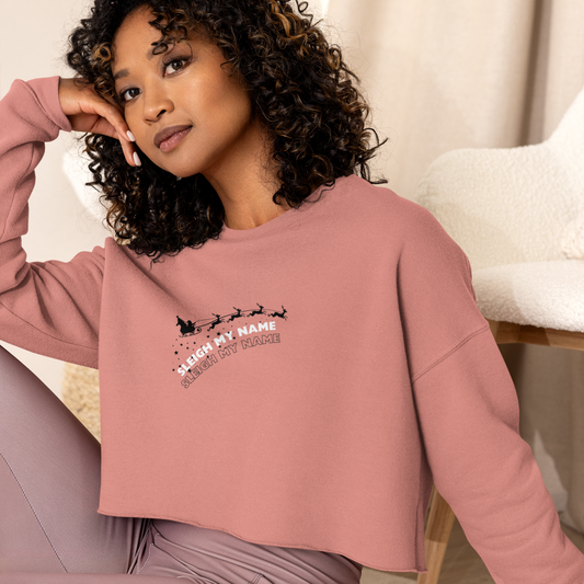 Fleece Crop Top Sweatshirt Christmas Gift for Women