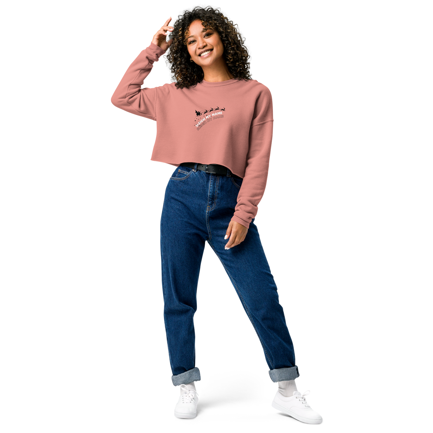 Fleece Crop Top Sweatshirt Christmas Gift for Women