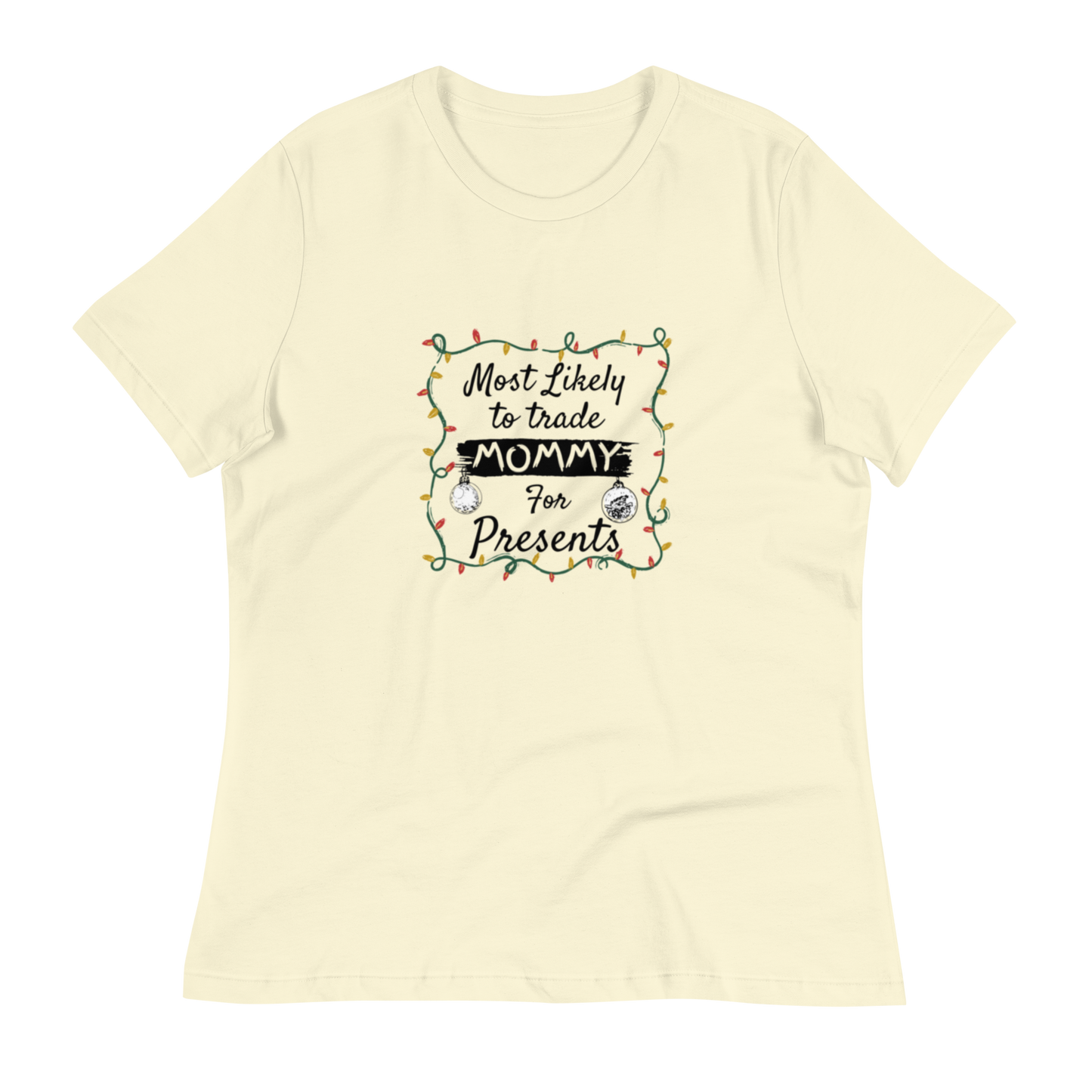 Womens Relaxed Fit Tee Christmas Tshirt presents for Mom