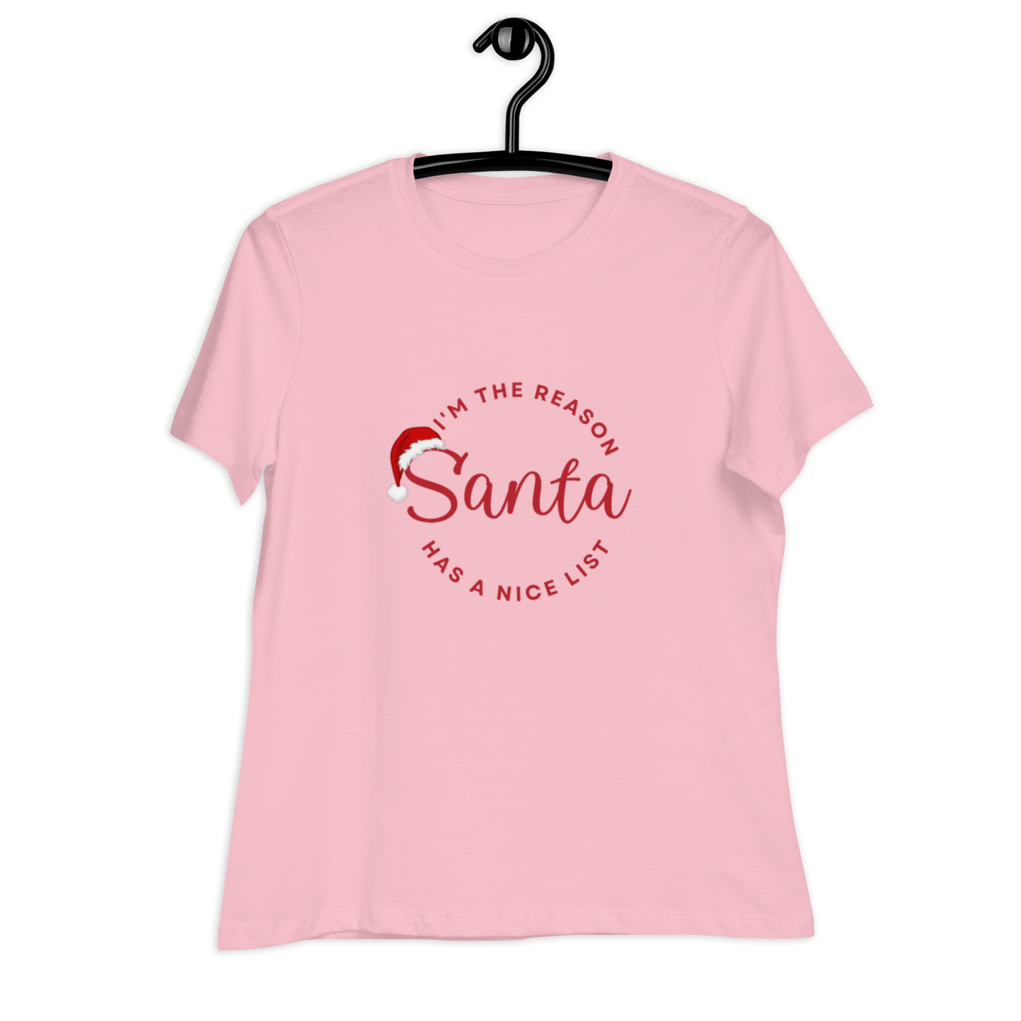 Women's Relaxed T-Shirt Santa Christmas Gift Shirt for Women